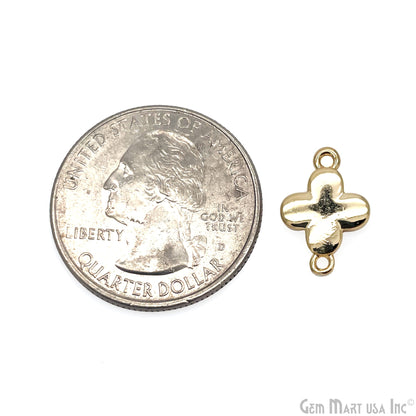 Shell Charm Clover 10mm Double Bail Bracelet Charm Pendant  Jewelry GemMartUSA