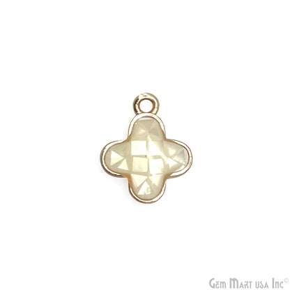 Shell Charm Clover 10mm Single Bail Bracelet Charm Pendant  Jewelry GemMartUSA