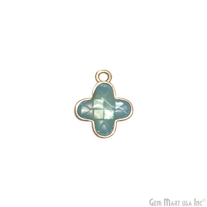 Shell Charm Clover 10mm Single Bail Bracelet Charm Pendant  Jewelry GemMartUSA