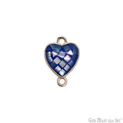 Shell Charm Heart 14x10mm Double Bail Bracelet Charm Pendant  Jewelry GemMartUSA