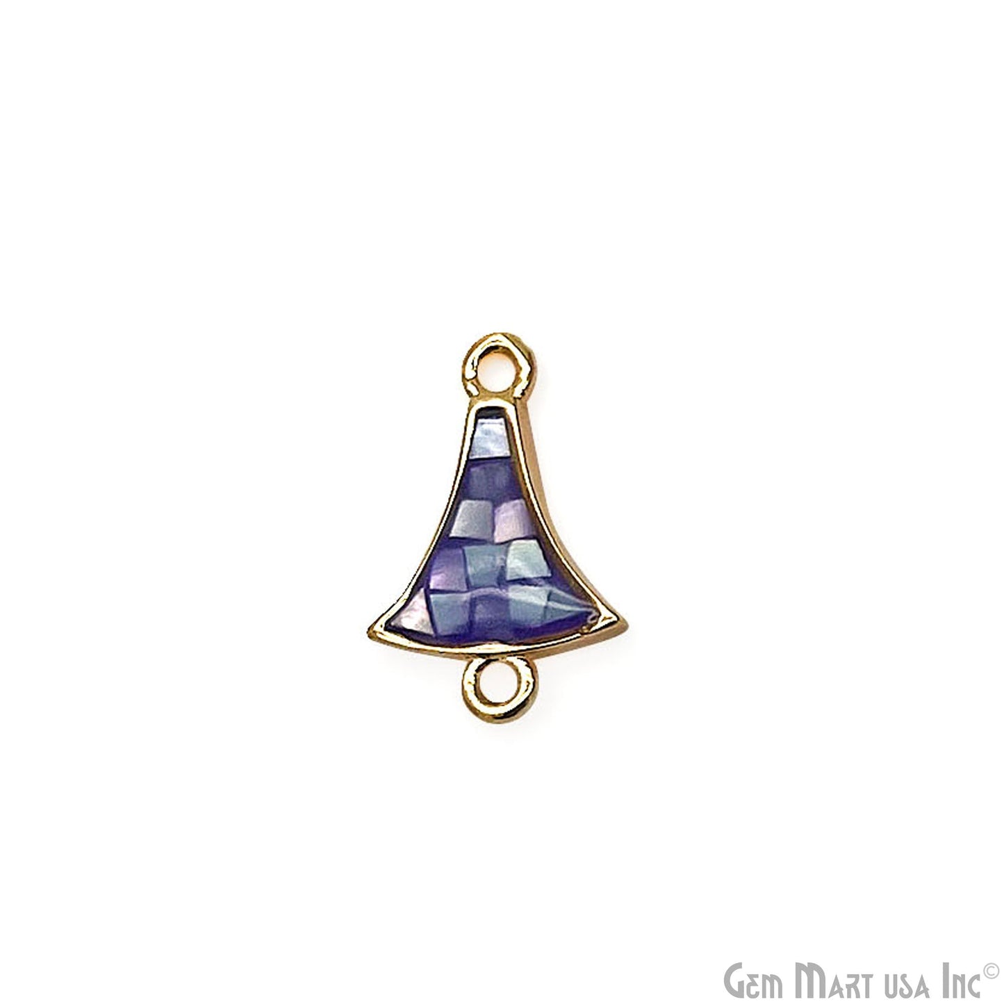 Shell Charm Free Form 15x10mm Double Bail Bracelet Charm Pendant Jewelry GemMartUSA