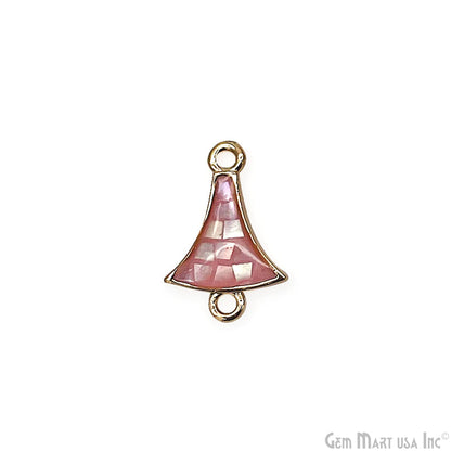 Shell Charm Free Form 15x10mm Double Bail Bracelet Charm Pendant Jewelry GemMartUSA