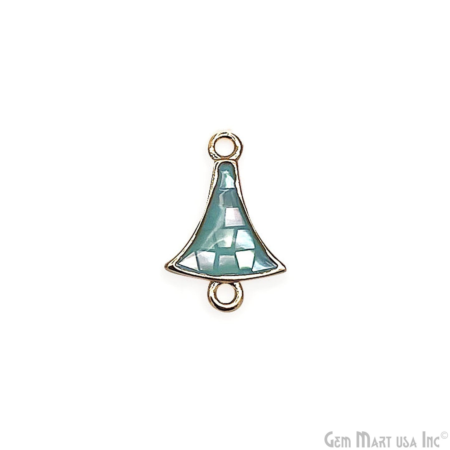 Shell Charm Free Form 15x10mm Double Bail Bracelet Charm Pendant Jewelry GemMartUSA