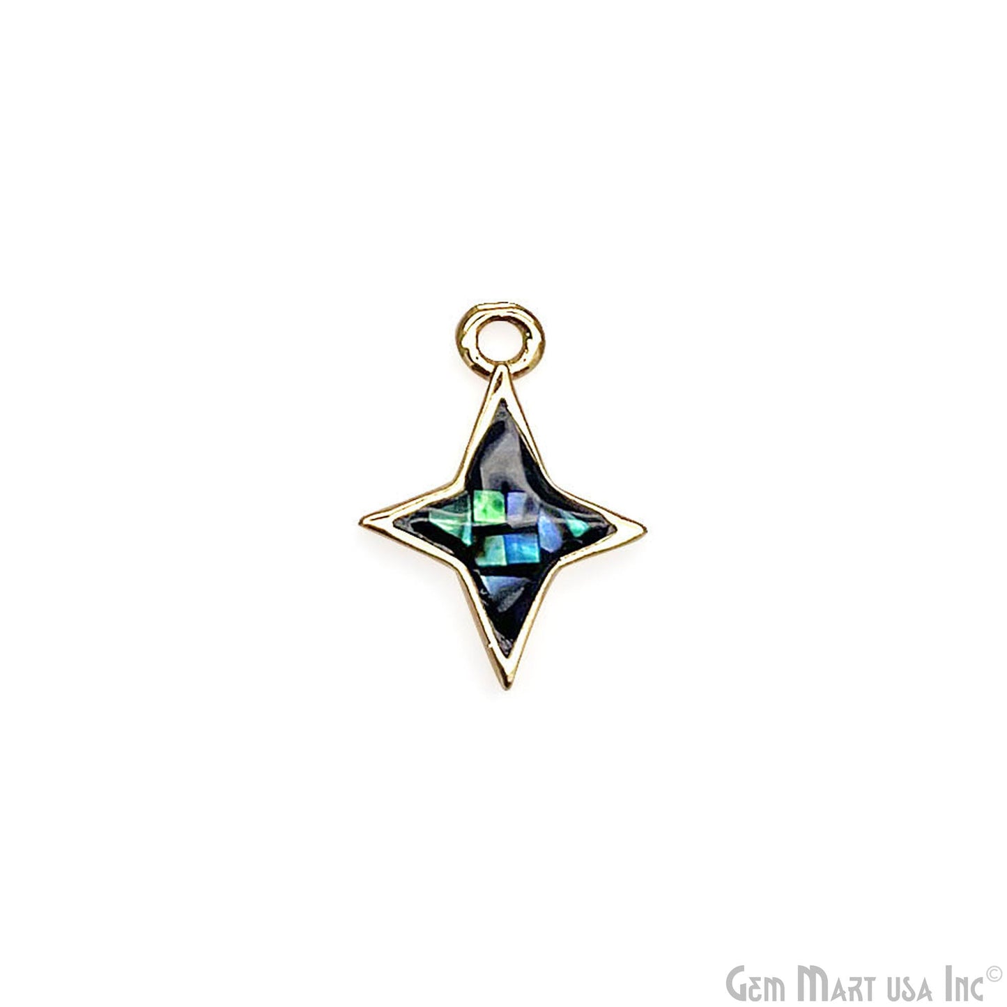 Star shape Charm Shell 14x10mm Single Bail Connector Charm Jewelry GemMartUSA