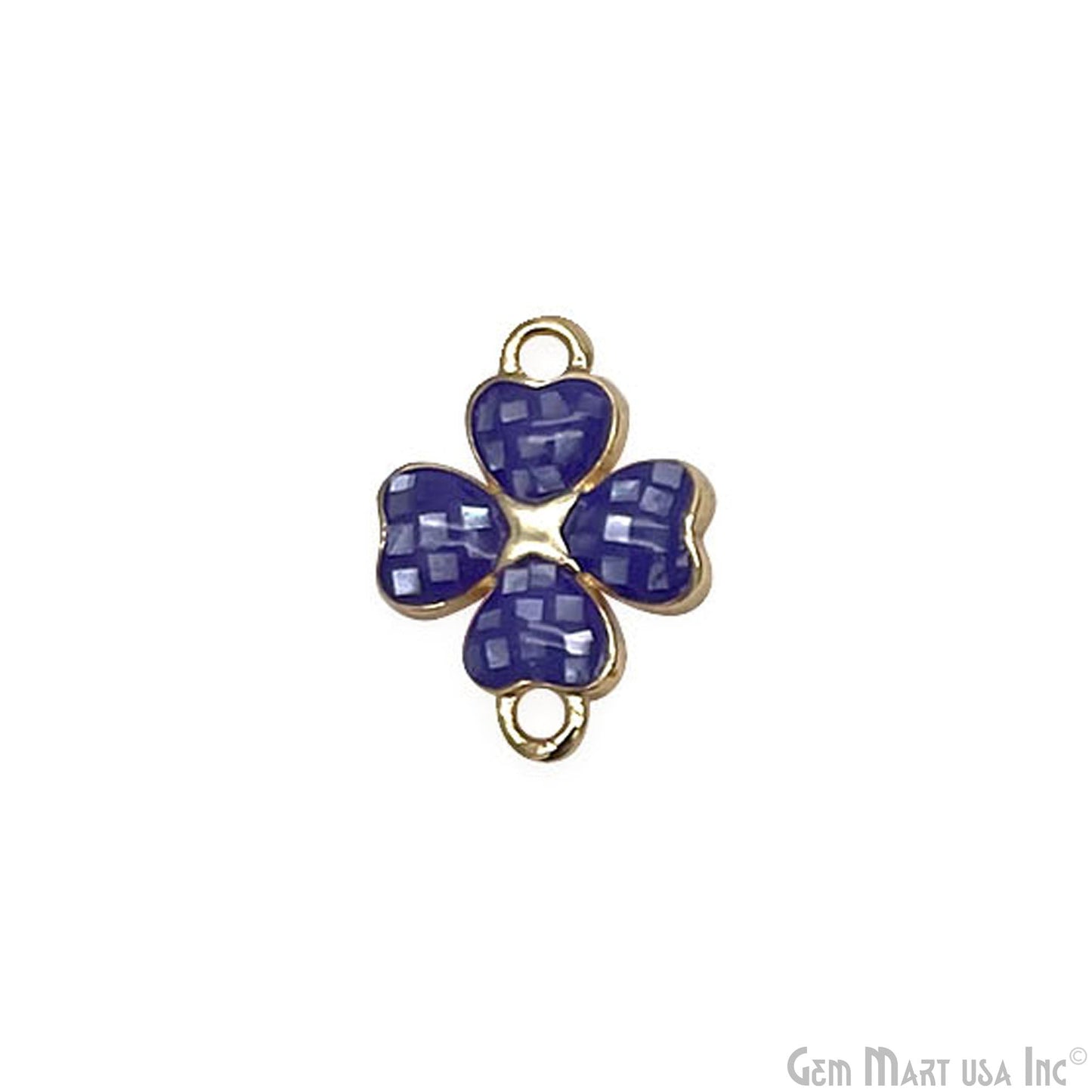 Clover shape Charm Shell 16x12mm Double Bail Connector Charm Jewelry GemMartUSA