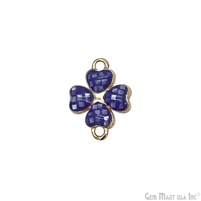 Clover shape Charm Shell 16x12mm Double Bail Connector Charm Jewelry GemMartUSA