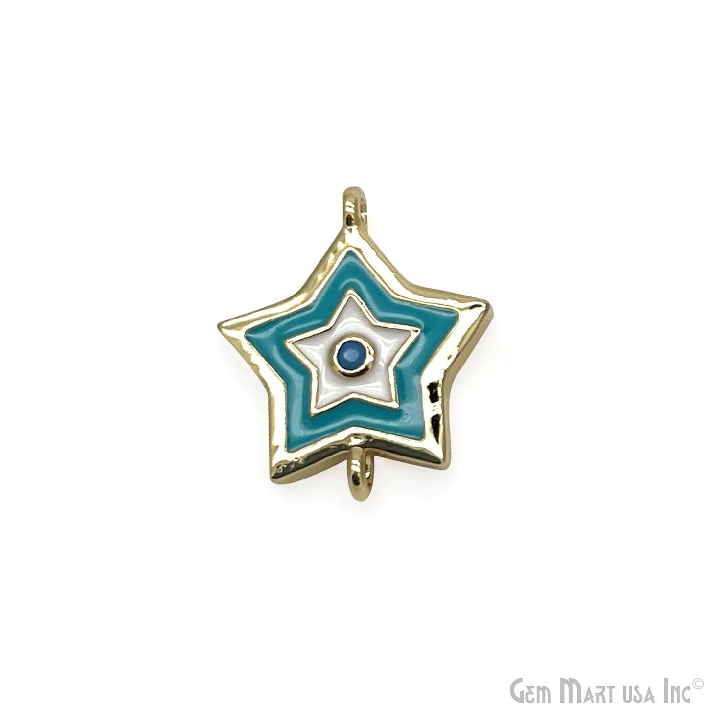 Multi Shell Star Shape Double Bail Charm Connector Jewelry GemMartUSA