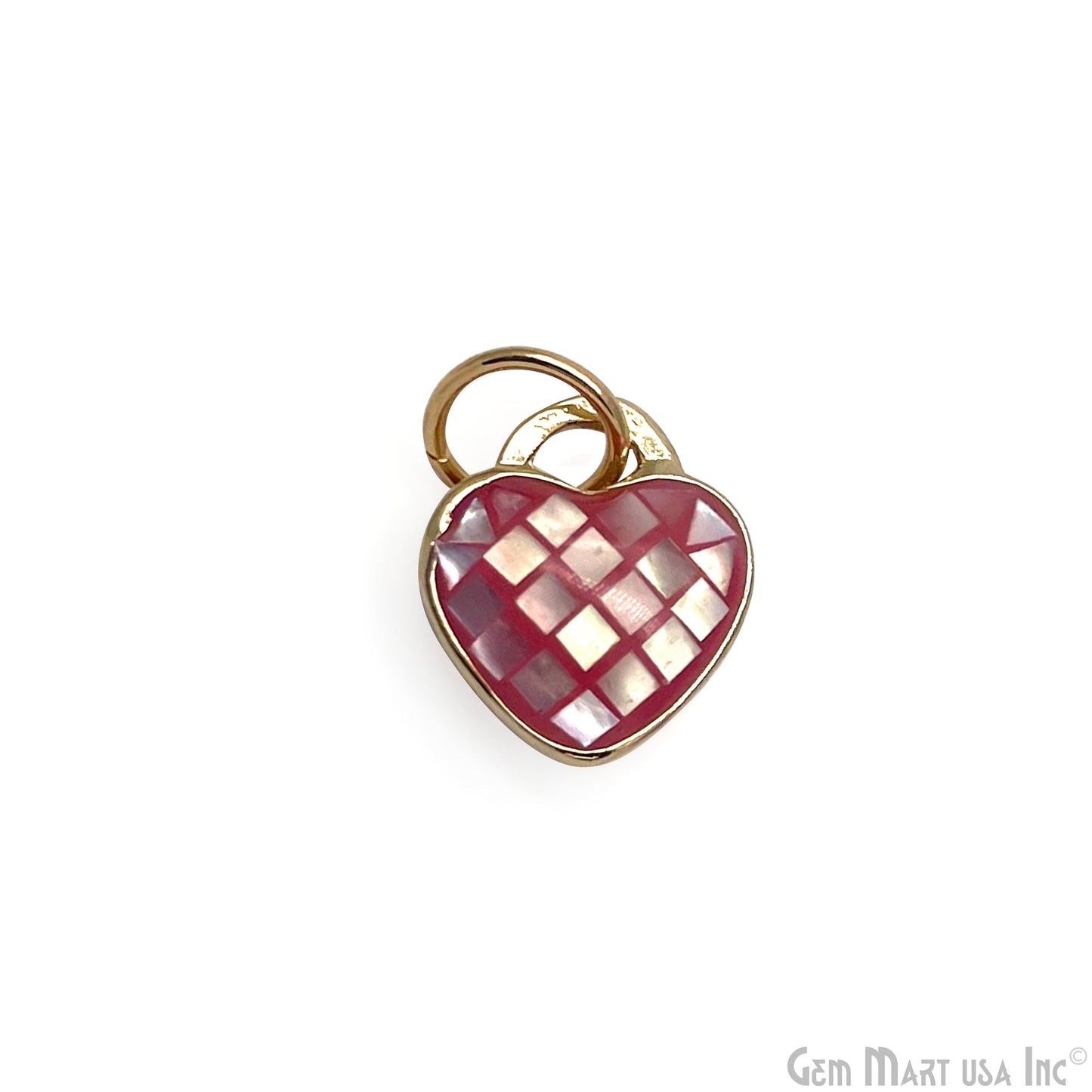 Heart Charm Pendant 10mm Single Bail Bracelet Charm Jewelry GemMartUSA