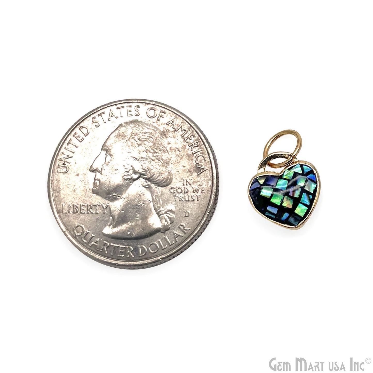 Heart Charm Pendant 10mm Single Bail Bracelet Charm Jewelry GemMartUSA