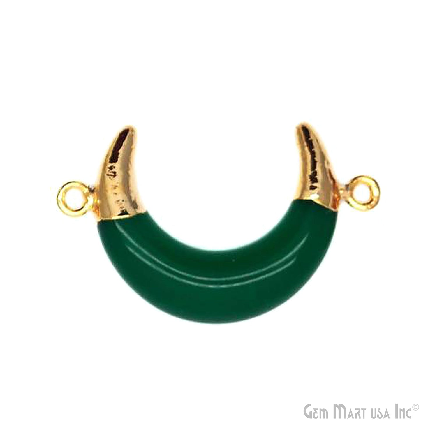 Gold Plated Double Bail Horn Pendant