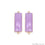 Rose Chalcedony Rectangle 31x12mm Gold Plated Double Bail Connector