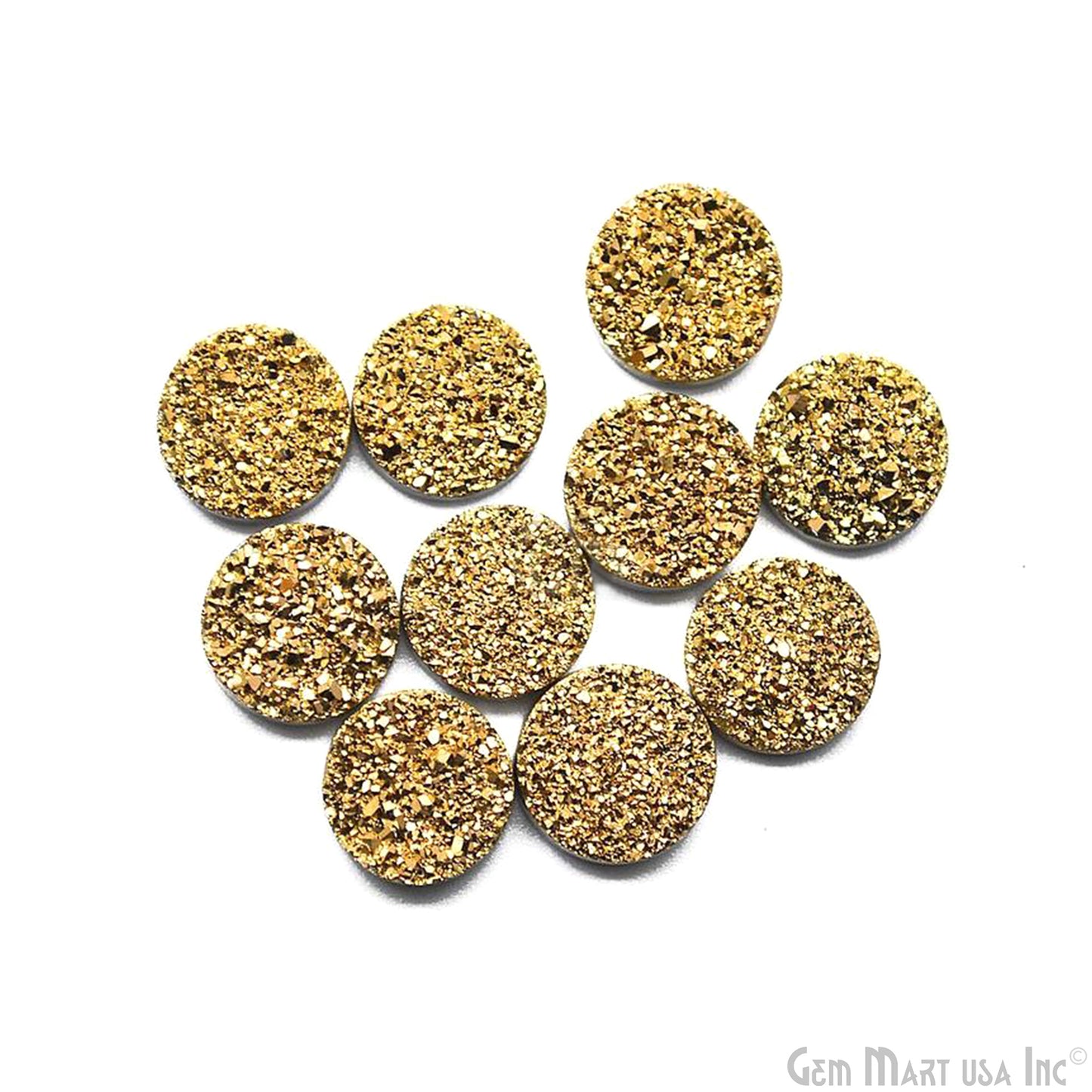 Titanium Druzy Cabochon 12mm Round Druzy (Pick Your Color)