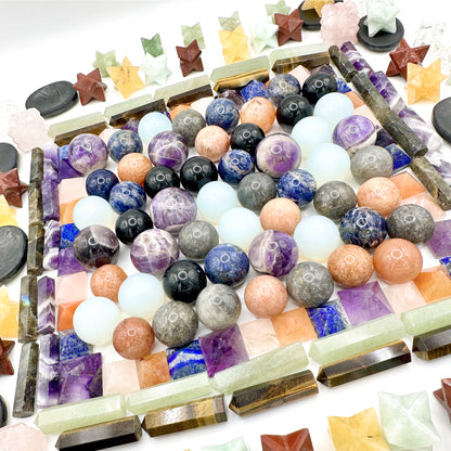 Healing Crystals Pack, Bulk Mixed Gemstone Shape, 100% Natural Gemstones, Wholesale Resale Supply, Gift Set, 18pcs+, GemMartUSA