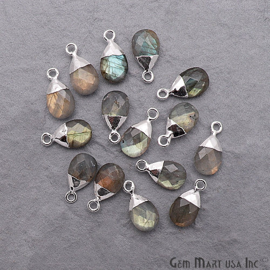 Labradorite Silver Electroplated 8x12mm...
