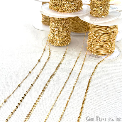 Gold Plated Chain Bulk Lot, Dainty Link Finding Chain, Wholesale Thin Jewelry Chain, Necklace Bracelet, DIY Jewelry Starter Kit, 40+ ft