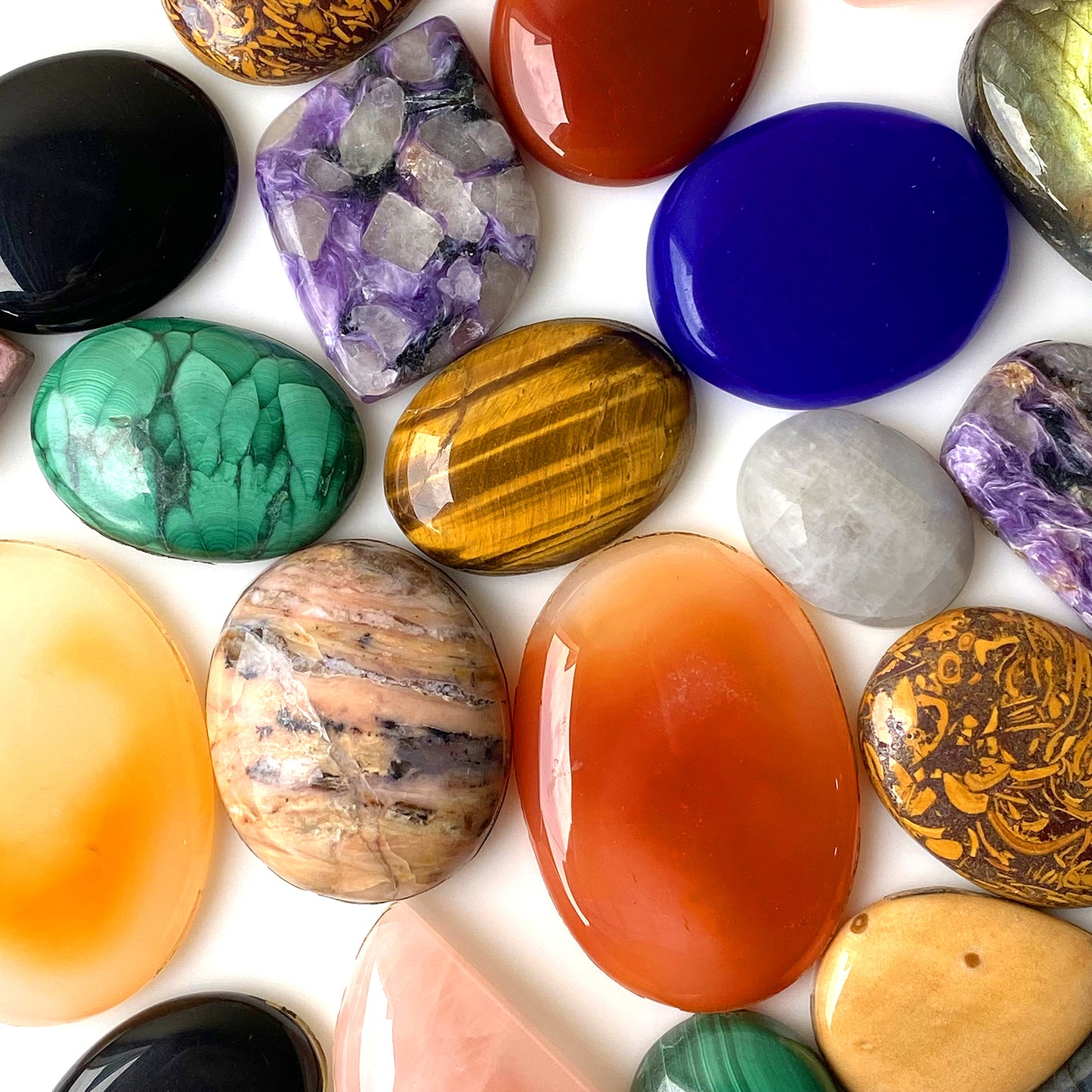 Mix Gems Lot Natural Cabochon Gemstones, Mix Lot Wholesale, Making Kit, GemMartUSA (MX)