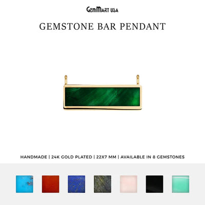 22k Gold Plated 15x7mm Rectangle Shape Double Bail Bar...