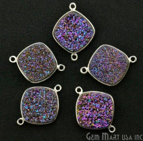 druzy connector beads, druzy connector