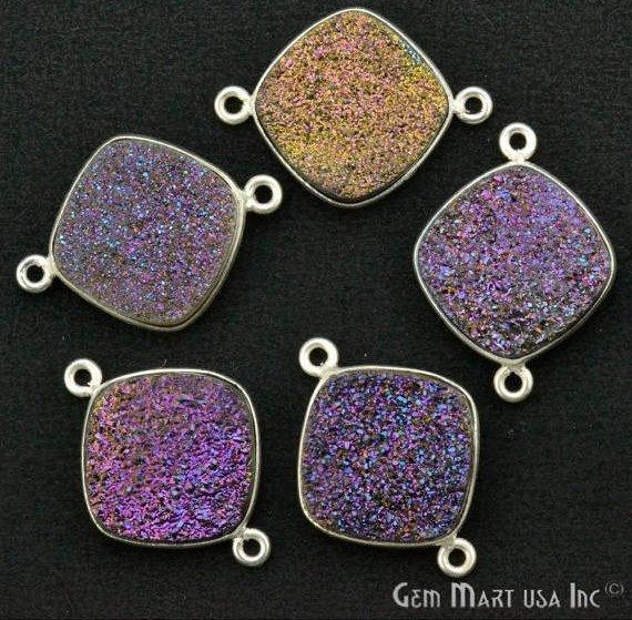 druzy connector beads, druzy connector