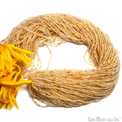 Rondelle Beads, 12-13 Inch Bead Strands, Natural Strung Gemstone, 2-2.5mm, Faceted, GemMartUSA (70000)