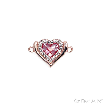 Heart Charm Pendant 18x12mm Double Bail Bracelet Charm Jewelry GemMartUSA