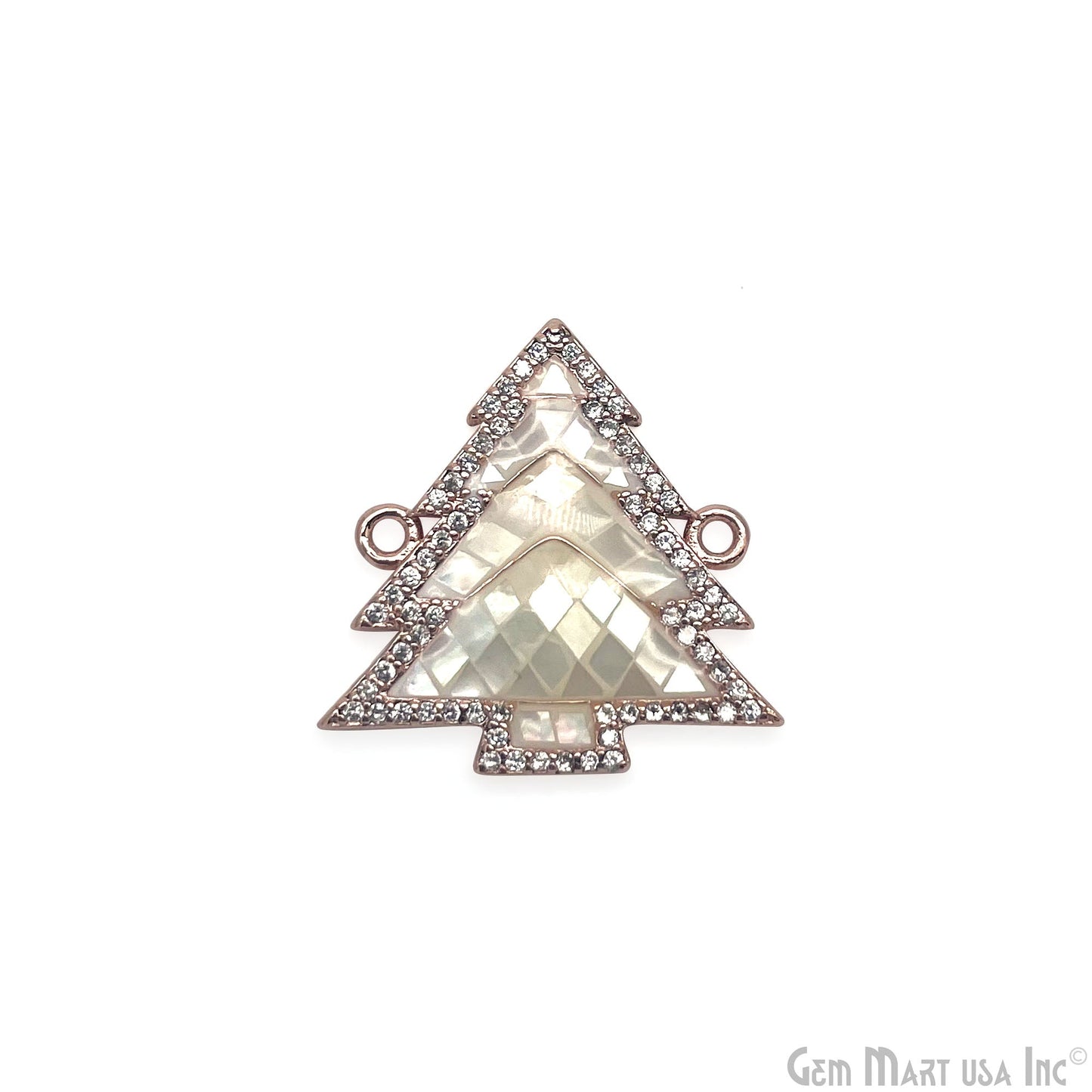 Christmas Tree Charm Pendant 22mm Double Bail Bracelet Charm Jewelry GemMartUSA