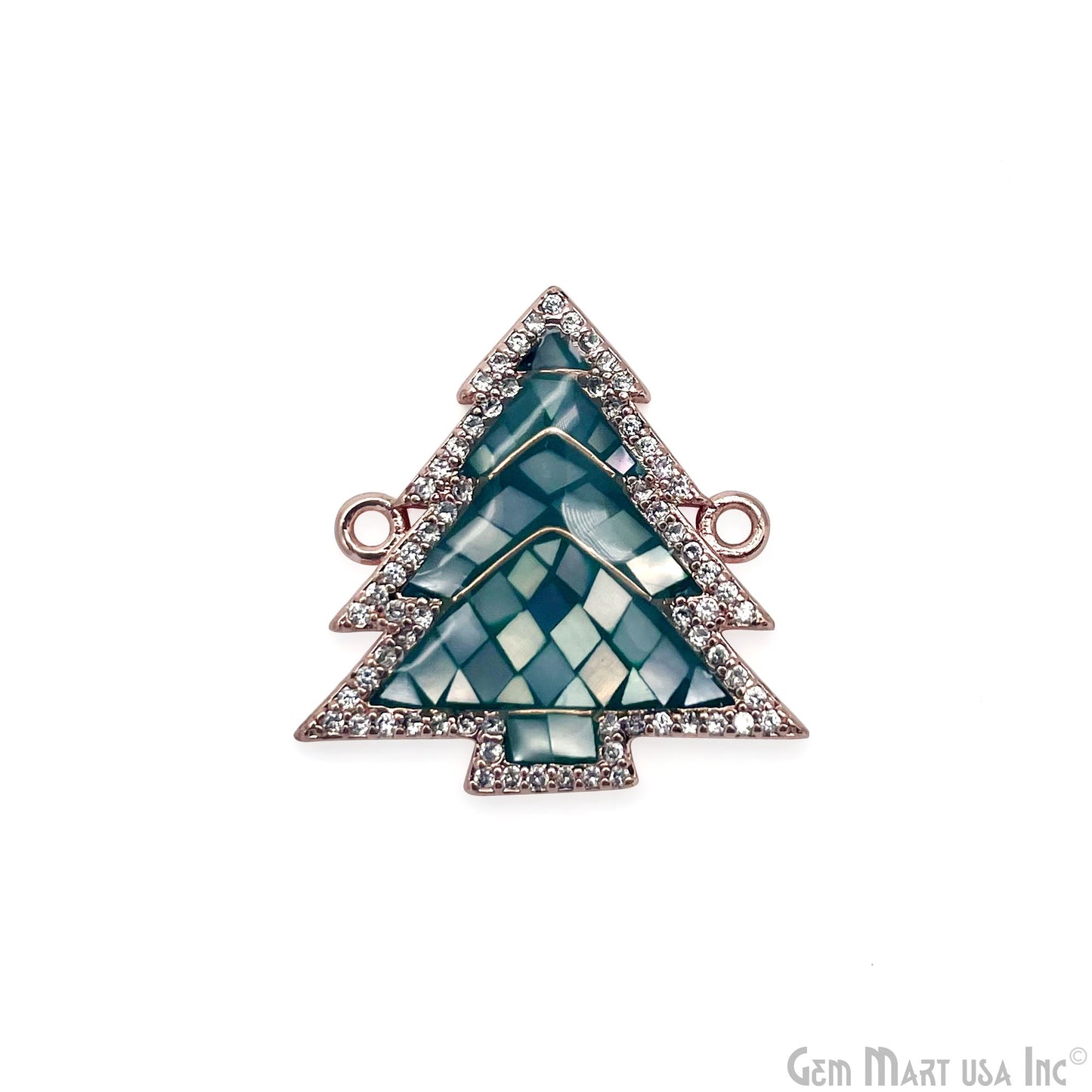 Christmas Tree Charm Pendant 22mm Double Bail Bracelet Charm Jewelry GemMartUSA