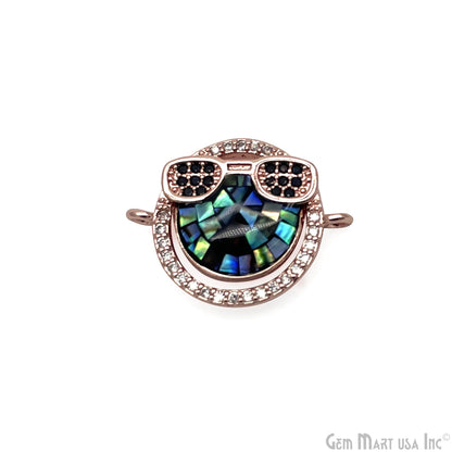 Sunglasses Smiley Face Cool Emoji Pendant 20x15mm Cubic Zircon Emoji Charm Jewelry GemMartUSA