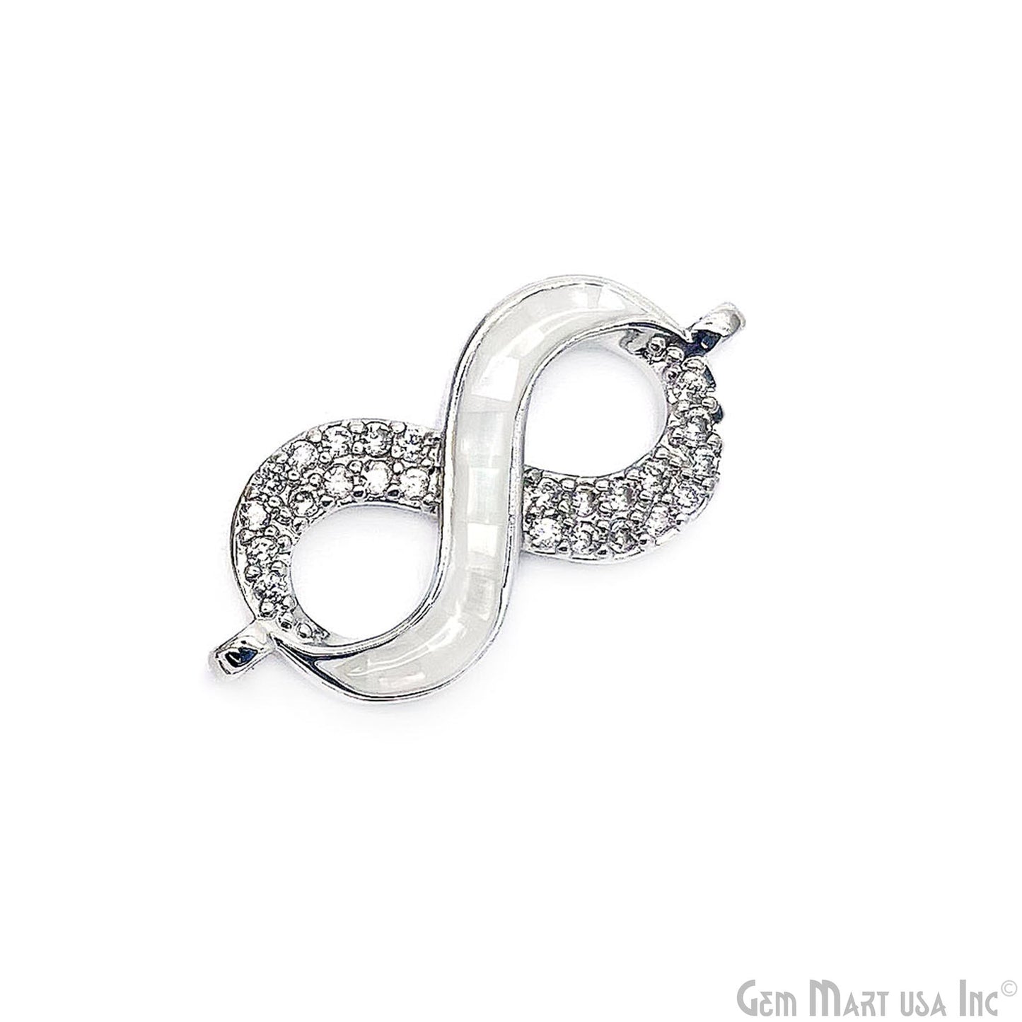 Infinity Charm Pendant 11x22mm Double Bail Bracelet Charm Jewelry GemMartUSA