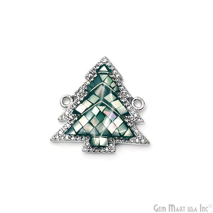 Christmas Tree Charm Pendant 22mm Double Bail Bracelet Charm Jewelry GemMartUSA