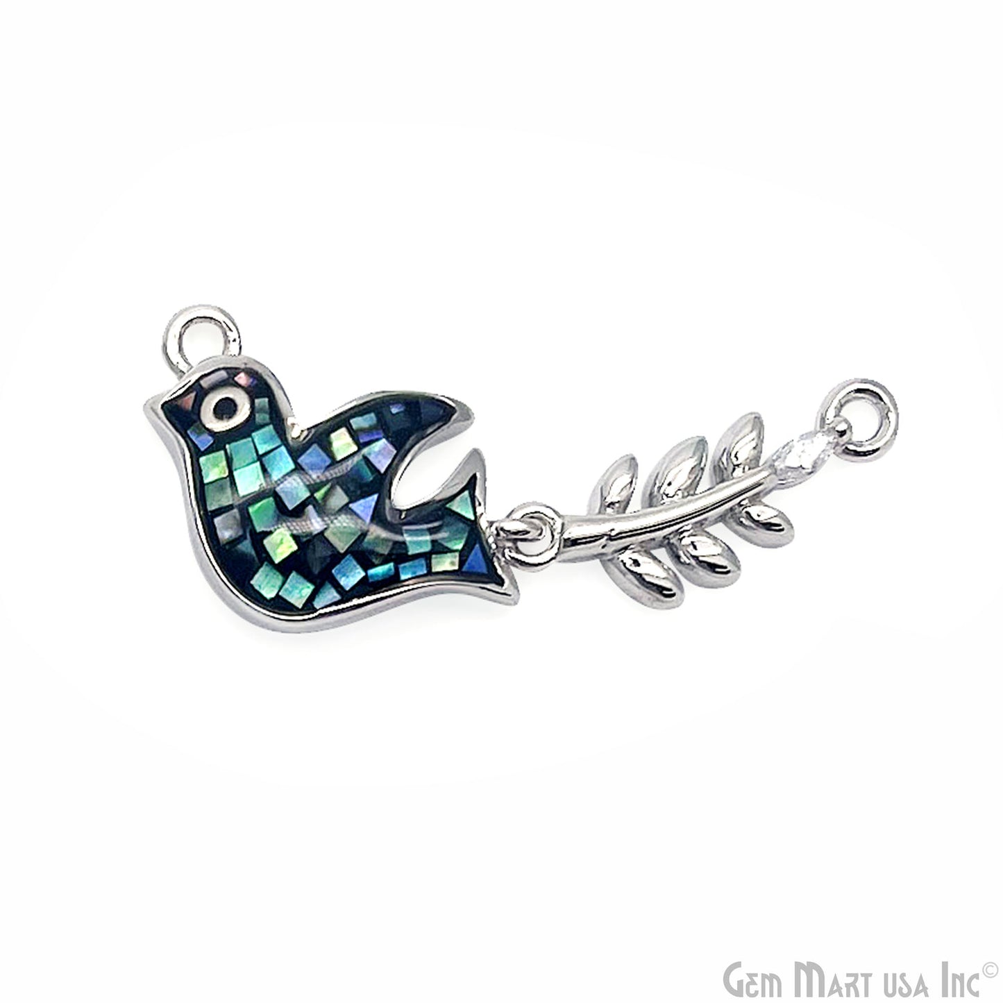 Flying Bird Pendant Charm 32x10mm Bird Necklace Charm Jewelry GemMartUSA