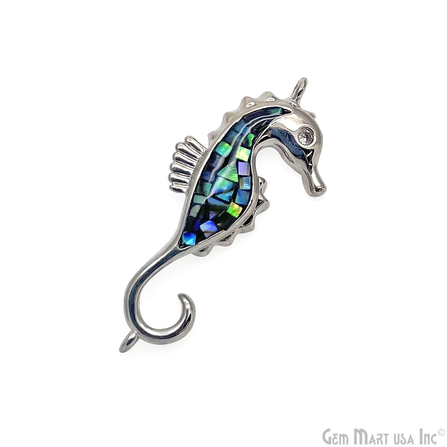Sea Horse Charm Pendant 26x12mm Double Bail Fish Charm Jewelry GemMartUSA