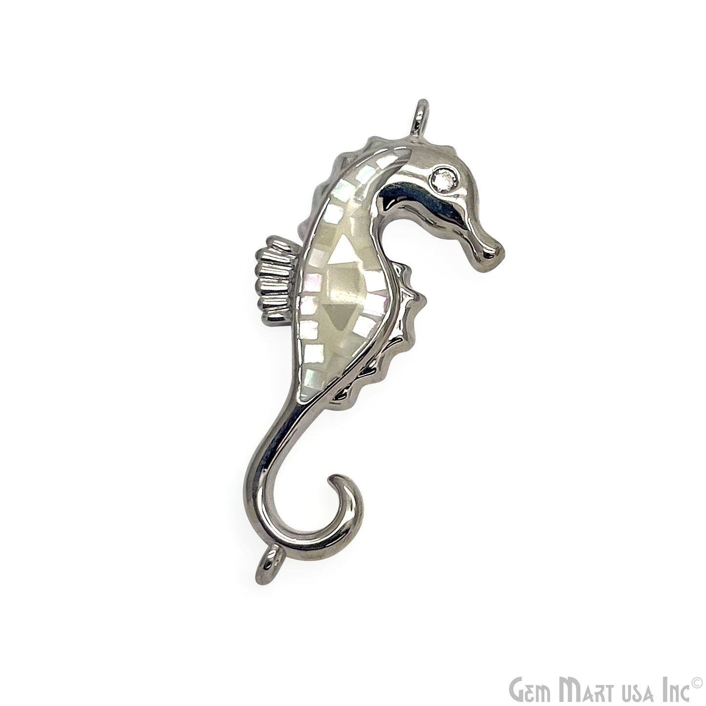 Sea Horse Charm Pendant 26x12mm Double Bail Fish Charm Jewelry GemMartUSA