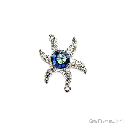 Starfish Charm Finding, 25mm Star Pendant, Bracelet Charm Jewelry GemMartUSA