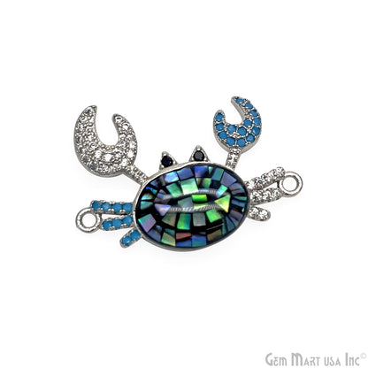 Crab Charm Pendant crab jewelry Cubic Zircon 25x17mm Pendant Charm Jewelry GemMartUSA