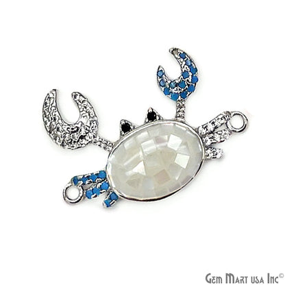 Crab Charm Pendant crab jewelry Cubic Zircon 25x17mm Pendant Charm Jewelry GemMartUSA