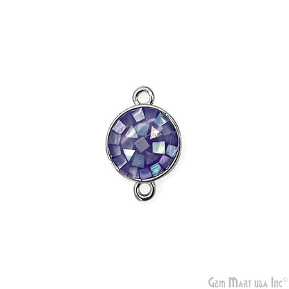 Shell Round Shape 10mm Double Bail Connector Charm Jewelry GemMartUSA