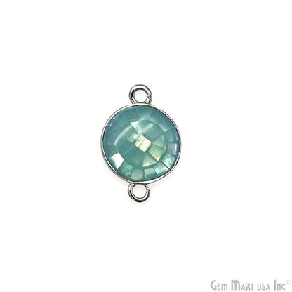 Shell Round Shape 10mm Double Bail Connector Charm Jewelry GemMartUSA