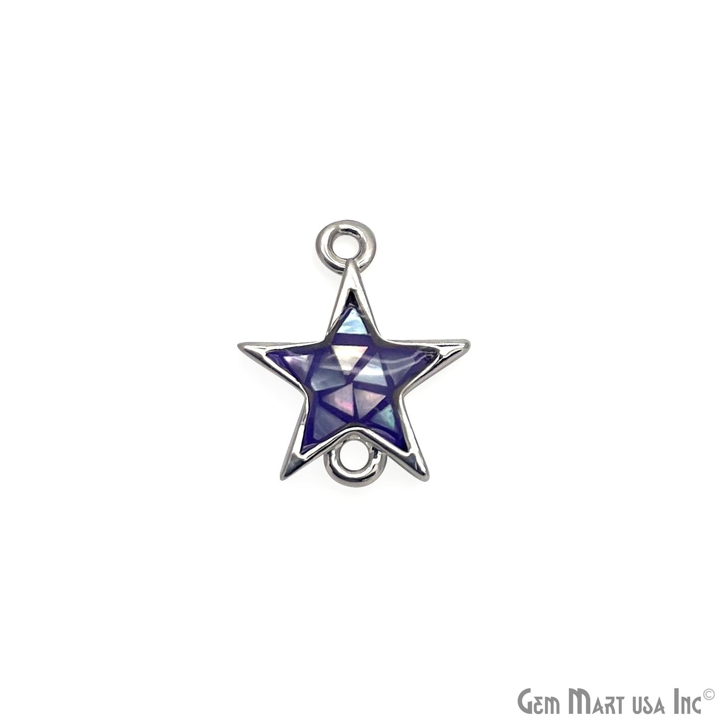Shell Star Shape 12x11mm Double Bail Connector Charm Jewelry GemMartUSA