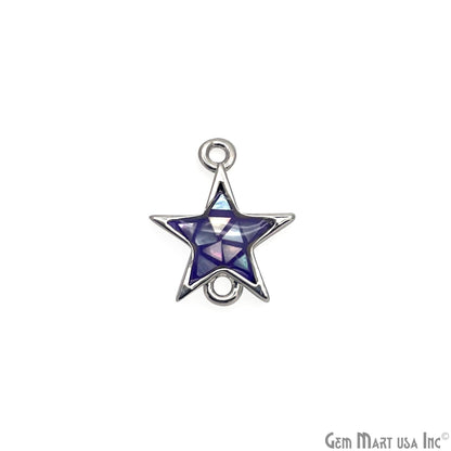 Shell Star Shape 12x11mm Double Bail Connector Charm Jewelry GemMartUSA