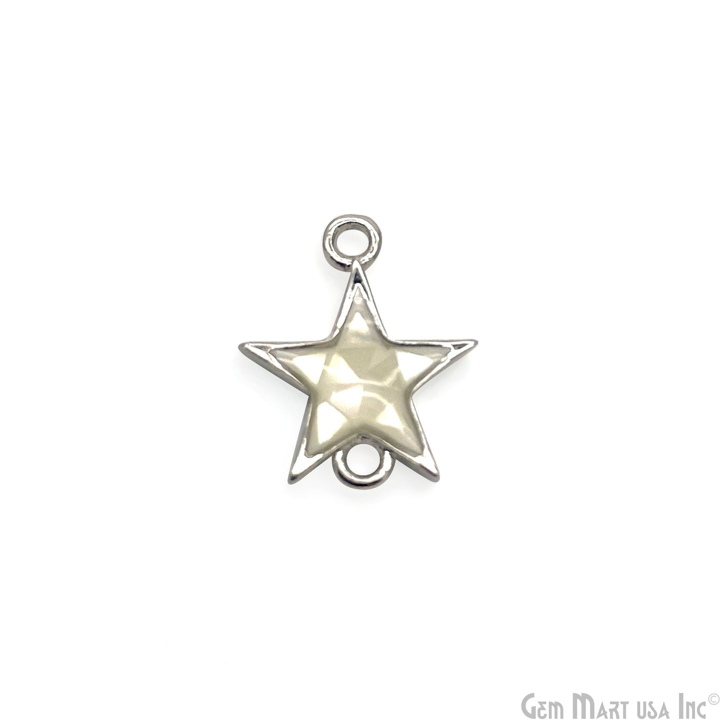 Shell Star Shape 12x11mm Double Bail Connector Charm Jewelry GemMartUSA