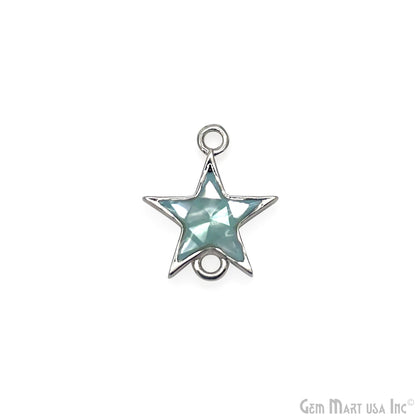 Shell Star Shape 12x11mm Double Bail Connector Charm Jewelry GemMartUSA