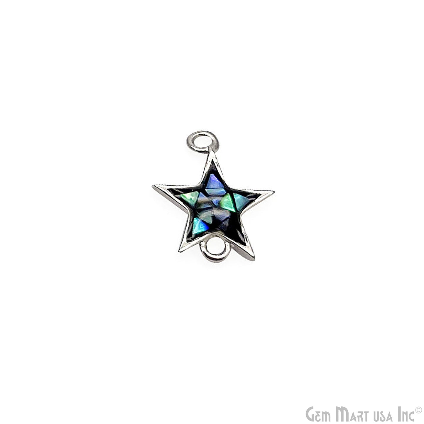 Shell Star Shape 12x11mm Double Bail Connector Charm Jewelry GemMartUSA