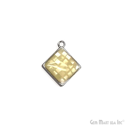 Shell Square Shape 14mm Single Bail Connector Charm Jewelry GemMartUSA