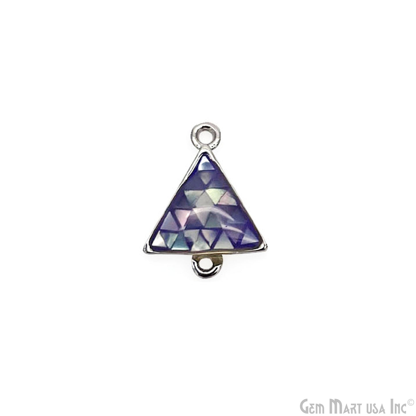 Shell Triangle Shape 15x11mm Double Bail Connector Charm Jewelry GemMartUSA