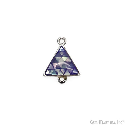 Shell Triangle Shape 15x11mm Double Bail Connector Charm Jewelry GemMartUSA