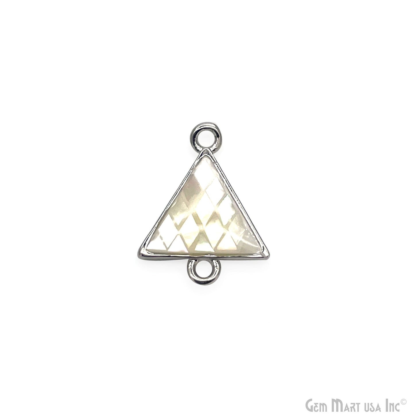 Shell Triangle Shape 15x11mm Double Bail Connector Charm Jewelry GemMartUSA
