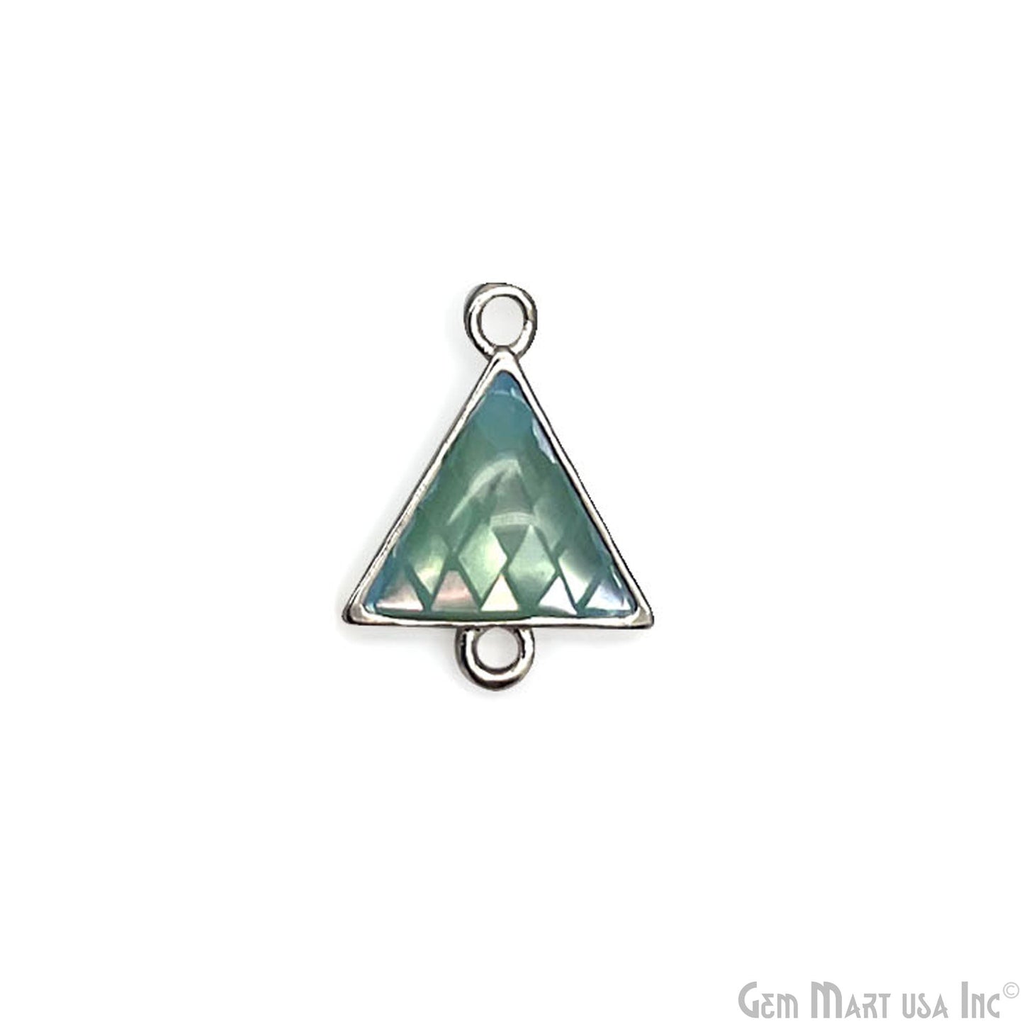 Shell Triangle Shape 15x11mm Double Bail Connector Charm Jewelry GemMartUSA