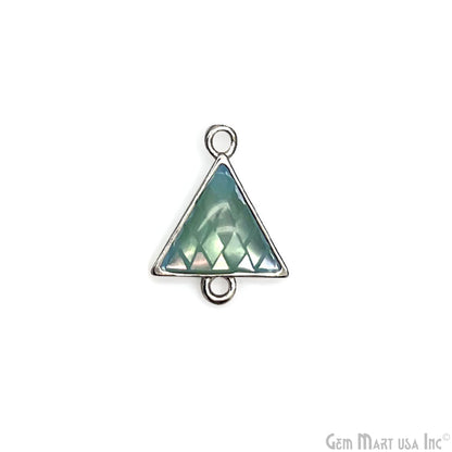 Shell Triangle Shape 15x11mm Double Bail Connector Charm Jewelry GemMartUSA