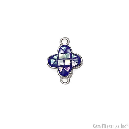 Shell Charm Clover 10mm Double Bail Bracelet Charm Pendant  Jewelry GemMartUSA